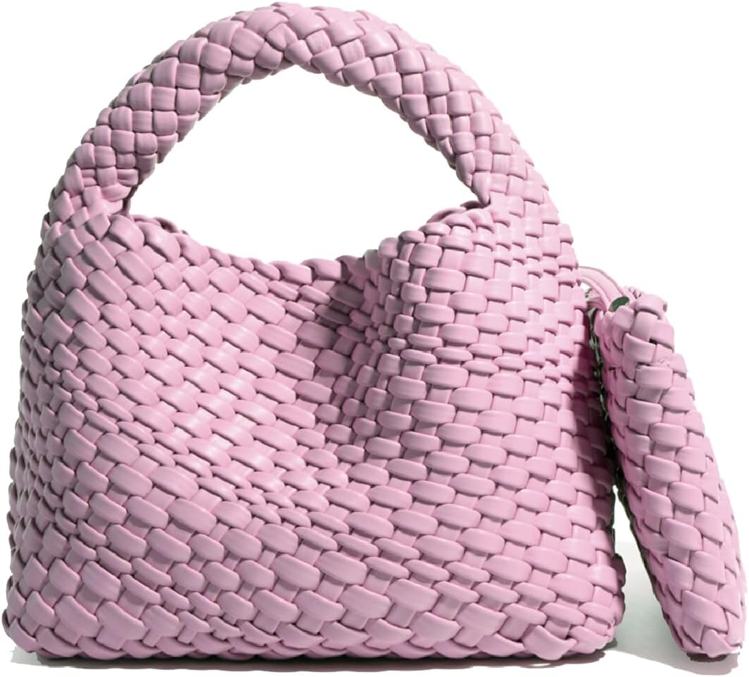 JINMANXUE Fashion Handbag for Women, Woven Tote Bucket Composite Bag, Knitting Chain Crossbody Shoulder Purse 1 61oJTTyOgL. AC SL1500
