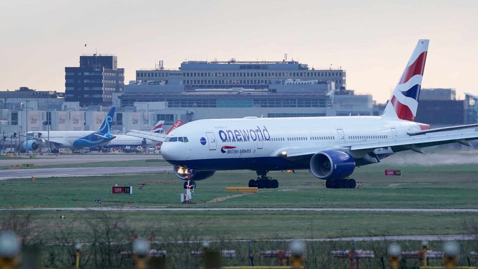 Plane fire at Gatwick Airport broke out after pilot mixed up left and right hands, report finds | UK News 1 skynews gatwick airport plane 6841243
