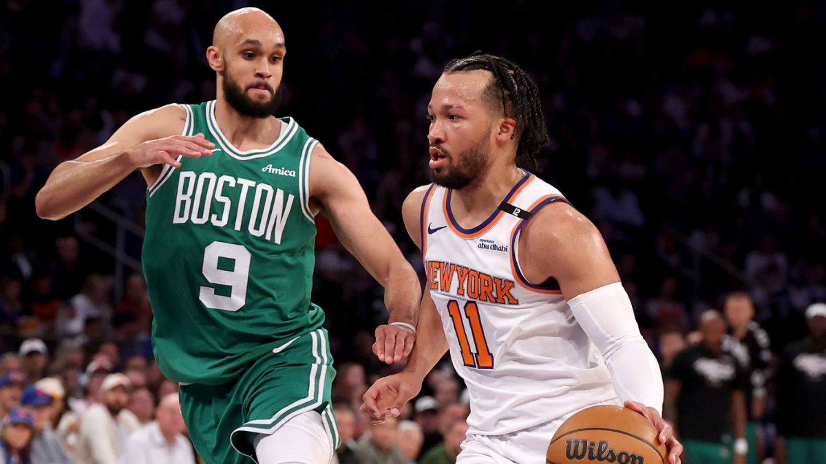 Knicks vs. Celtics schedule, odds, game times: Boston favored to win series after Game 3 victory 1 white brunson getty