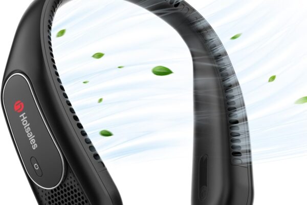 Neck Fan, Hands Free Bladeless Neck Fans Portable Rechargeable, 6000 mAh Battery Operated Wearable Personal Fan, Cooling Neck Fan, 3 Speeds, USB Fan Gifts for Men, Women, Travel, Outdoor
