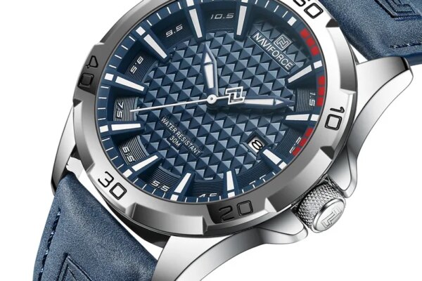 NAVIFORCE Brand Men Fashion Quartz Watches Male Leather Strap Sport Waterproof Wristwatches CalendarClock Relogio Masculino